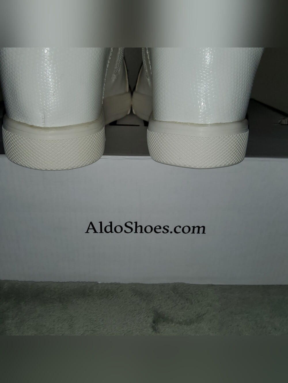 * Aldo Women's Kaia Hidden Wedge Zipper Fashion Sneakers White Size 11 - Picture 10 of 12